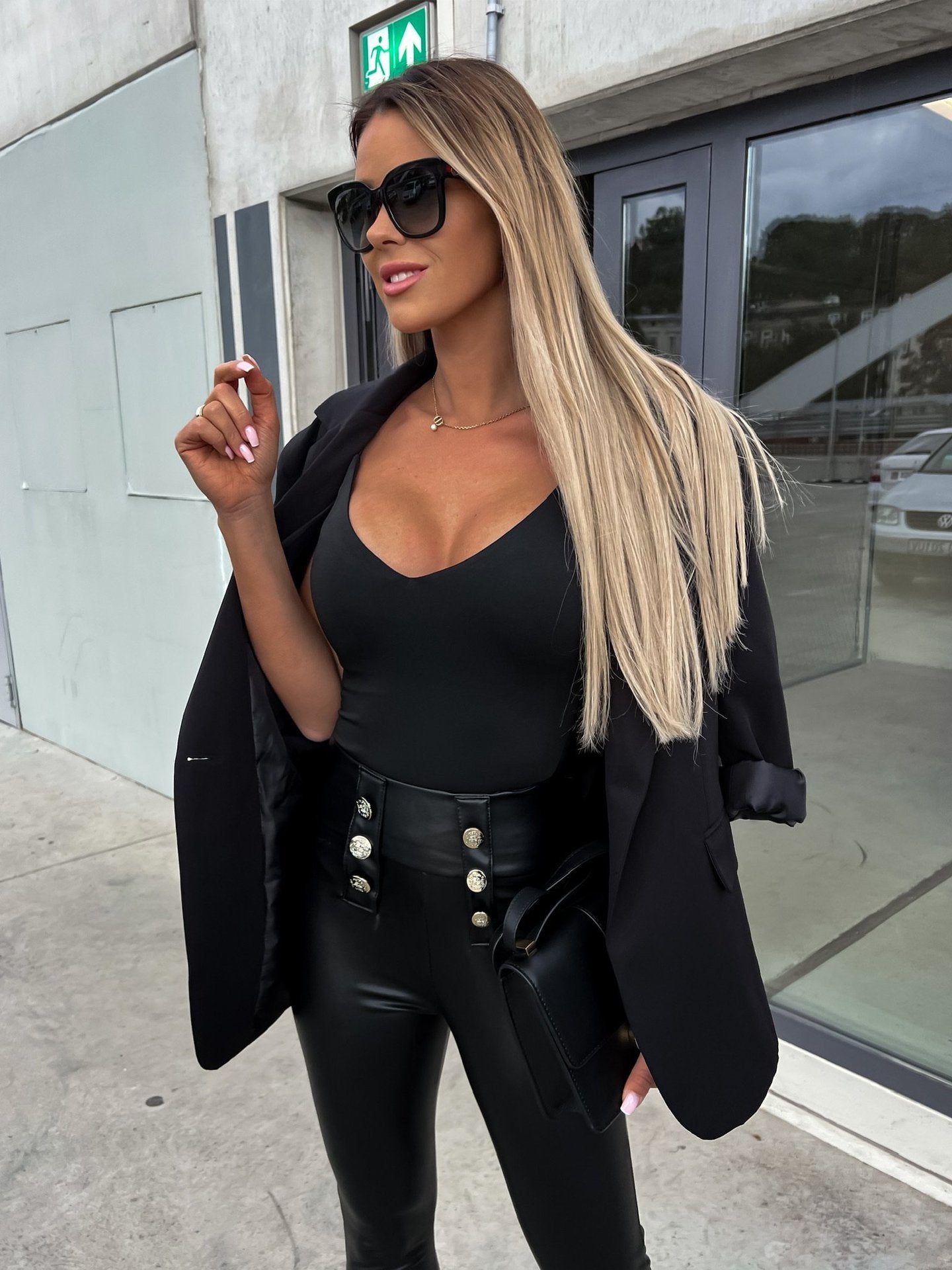 Pantalon PU Cuir Taille Haute — Coupe Slim Sexy