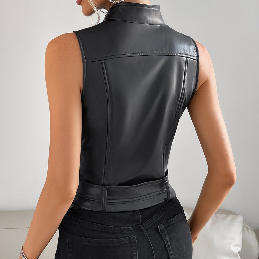 Veste Simili Cuir Casual Polyvalente – Coupe Slim & Style Urbain