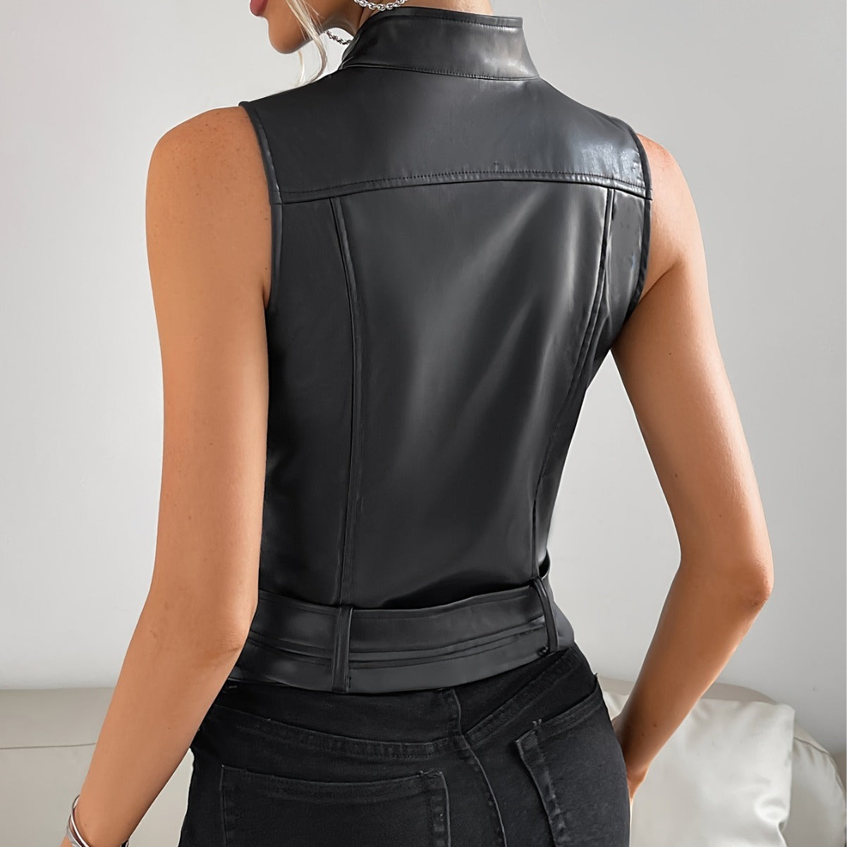 Veste Simili Cuir Casual Polyvalente – Coupe Slim & Style Urbain