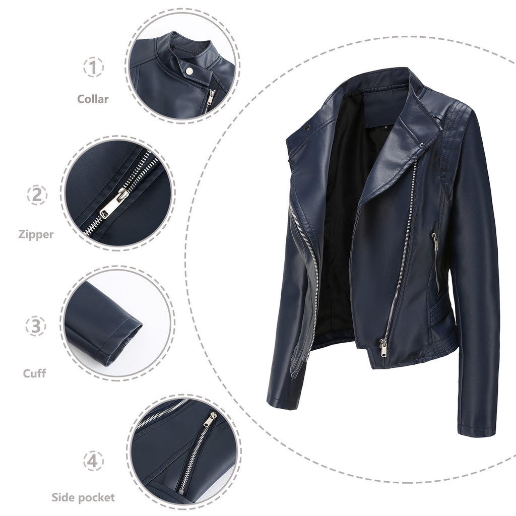 Manteau PU Cuir Slim-fit — Col Revers & Coupe Structurée