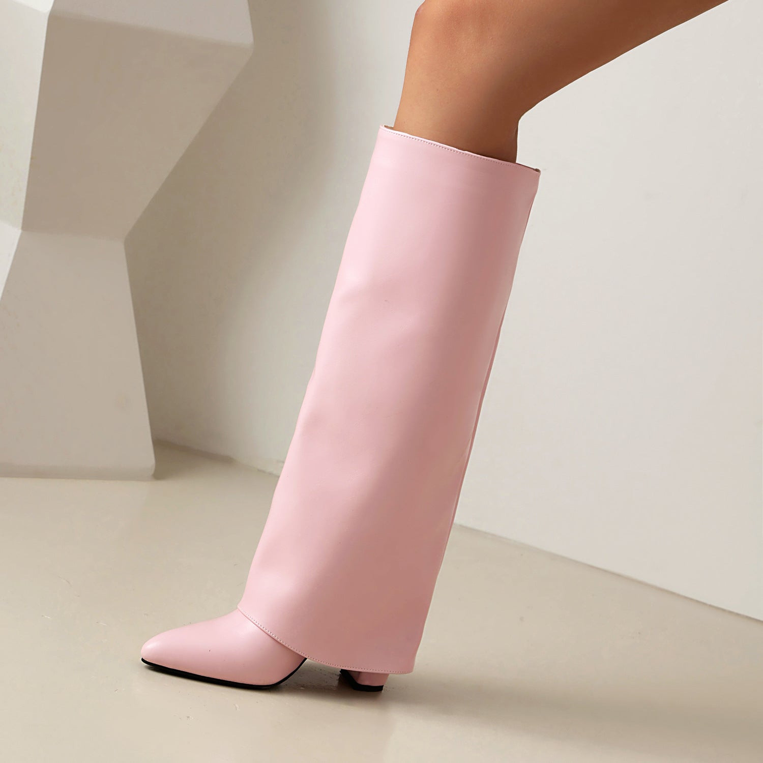 Women's Autumn And Winter Plus Size Thick High Heel Boots