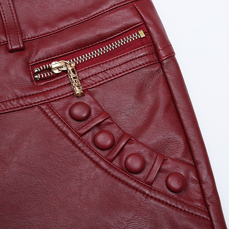 Short Rétro Taille Haute en Similicuir – Coupe Slim & Style Affirmé