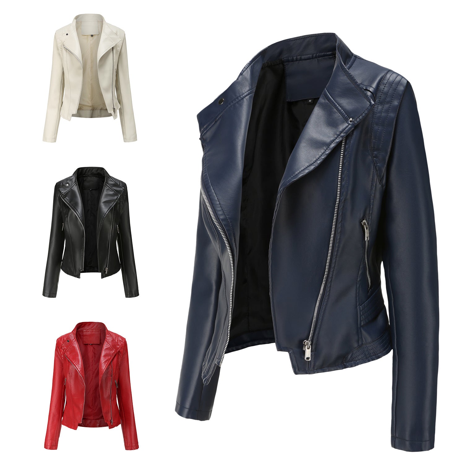 Manteau PU Cuir Slim-fit — Col Revers & Coupe Structurée