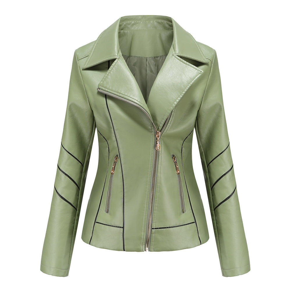 Veste Courte en Similicuir Léger – Mi-Saison & Coupe Ajustée Fine