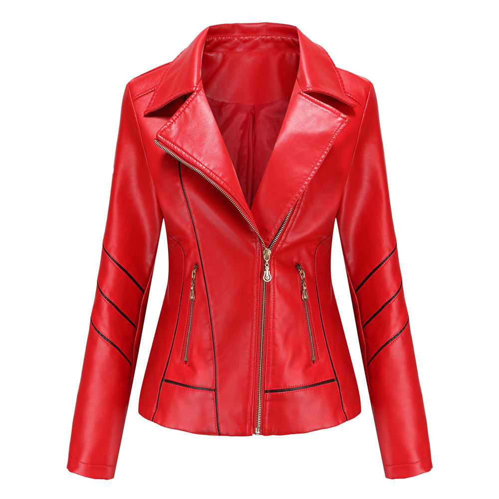Veste Courte en Similicuir Léger – Mi-Saison & Coupe Ajustée Fine