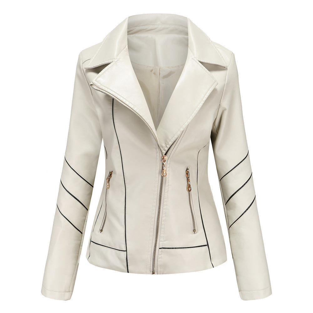 Veste Courte en Similicuir Léger – Mi-Saison & Coupe Ajustée Fine