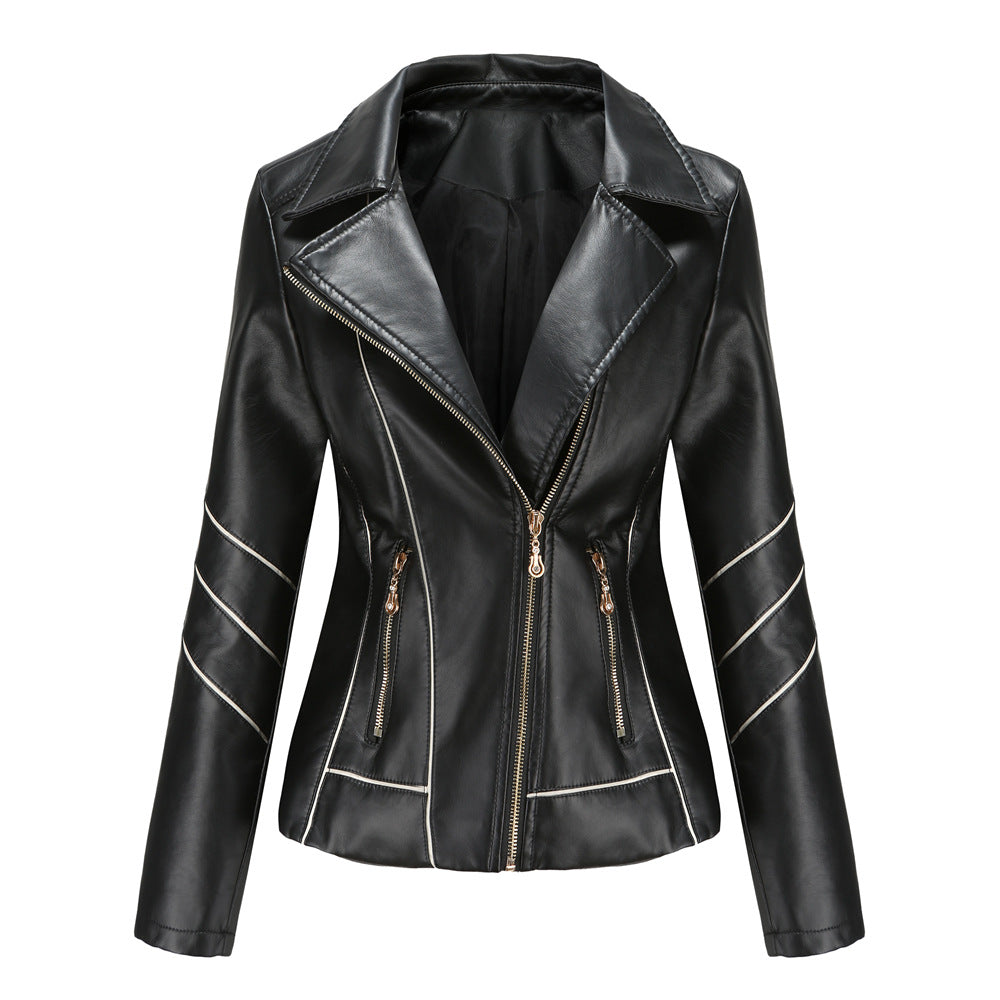 Veste Courte en Similicuir Léger – Mi-Saison & Coupe Ajustée Fine