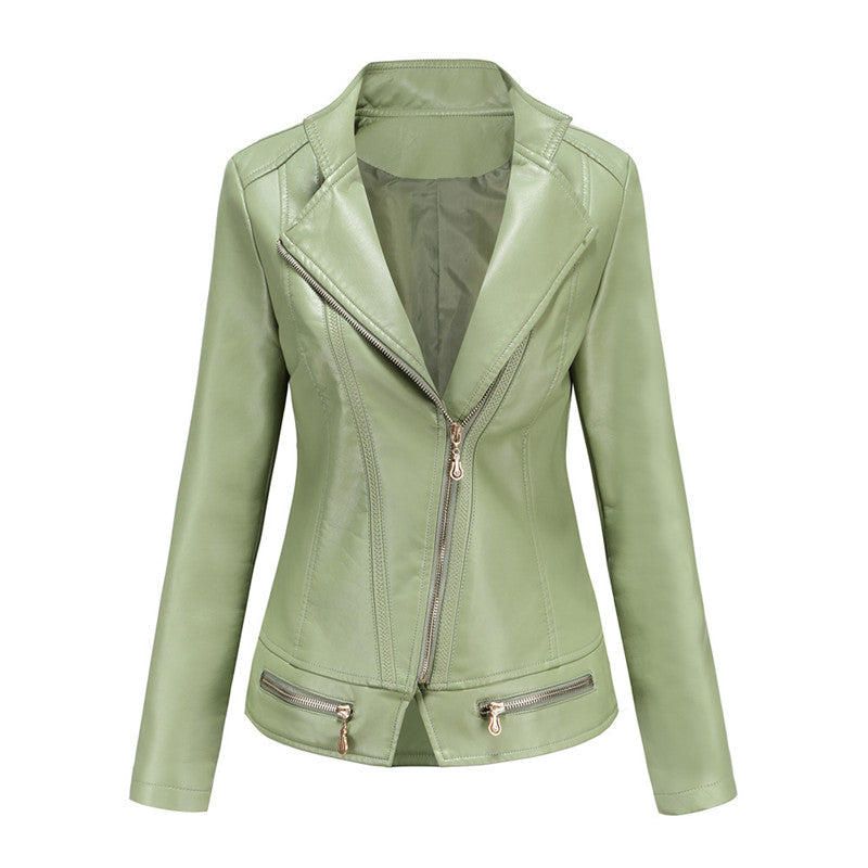 Veste Courte en Similicuir – Légère & Coupe Ajustée Mi-Saison