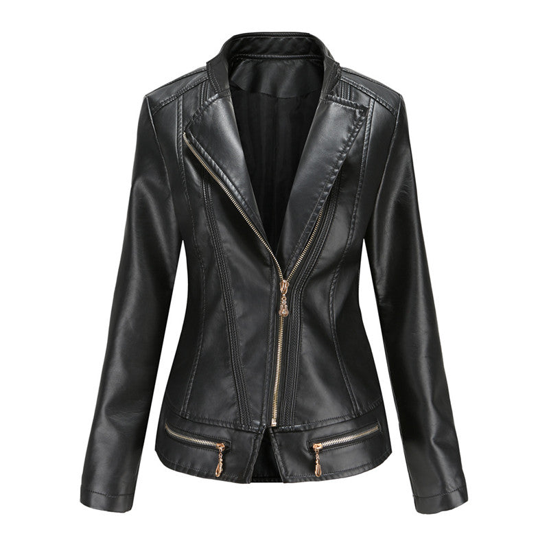 Veste Courte en Similicuir – Légère & Coupe Ajustée Mi-Saison
