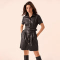 Robe en Similicuir – Coupe Bodycon & Allure Dark-Luxury