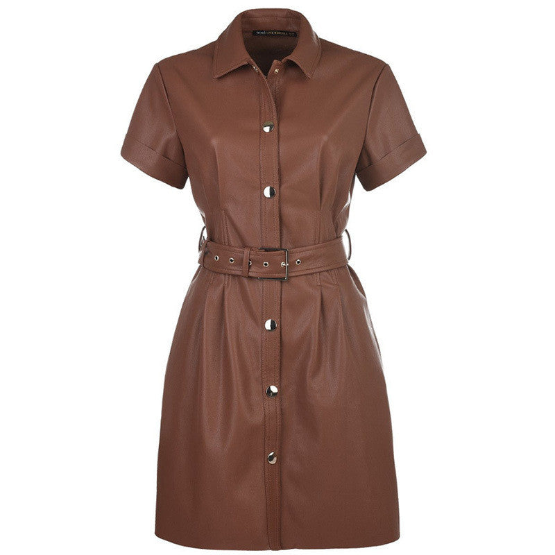 Robe en Similicuir – Coupe Bodycon & Allure Dark-Luxury