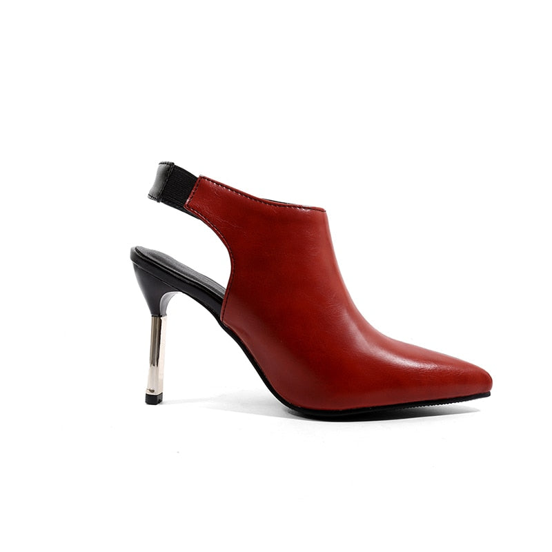 Sandales Stiletto Bicolores Bout Pointu — Style Clubwear