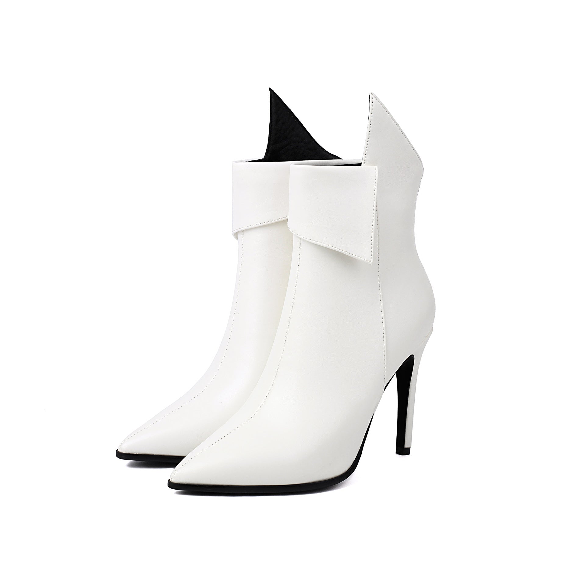 Escarpins Grande Taille Bout Pointu Zip Dos — Talon Haut