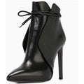 Boots Stiletto Bout Pointu à Lacets — Impermeéables