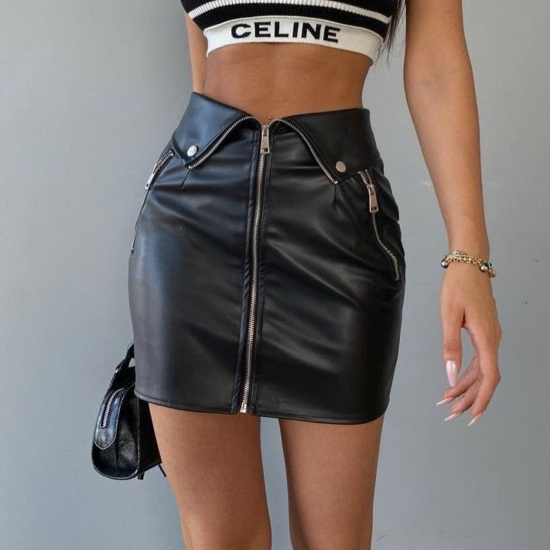 Jupe PU Cuir Sexy — Slim Fit Gainante & Rehaussement de Hanches