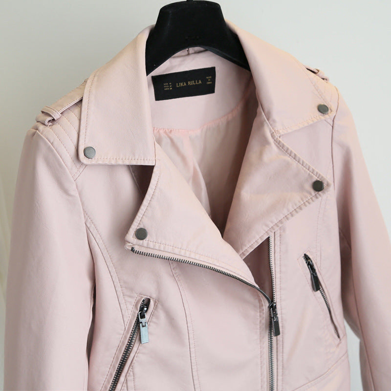 Veste Courte en Similicuir – Coupe Minimaliste & Style Affirmé