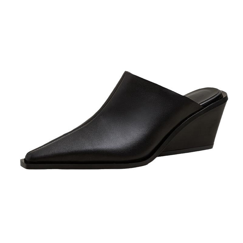 Mules à Talon Compensé Bout Fermé — Confort & Style
