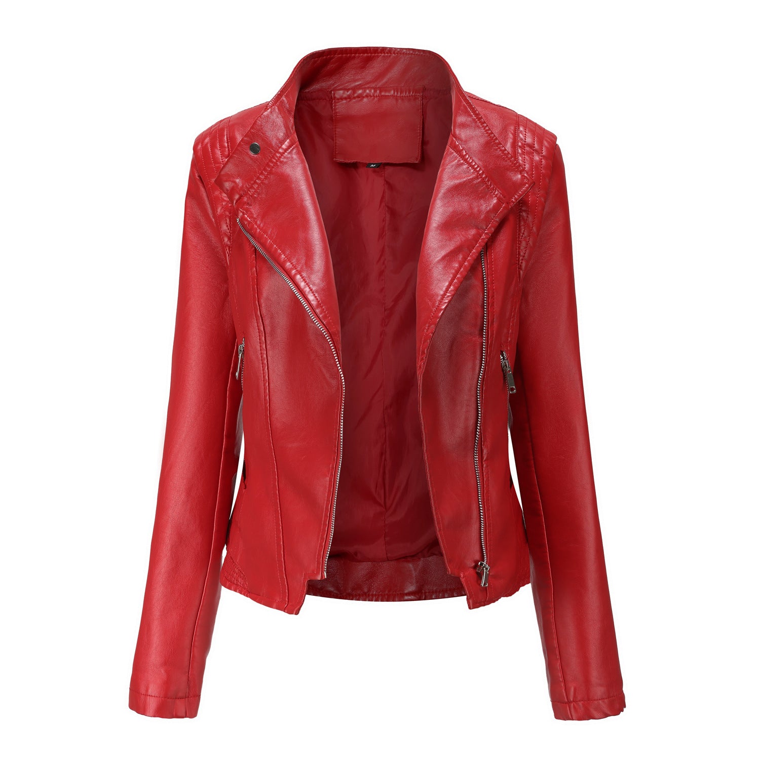 Manteau PU Cuir Slim-fit — Col Revers & Coupe Structurée