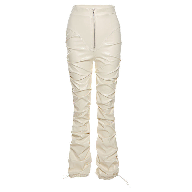 Pantalon Faux Cuir Style Street – Coupe Droite