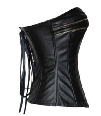 Corset Punk en Faux Cuir – Style Rock & Dark