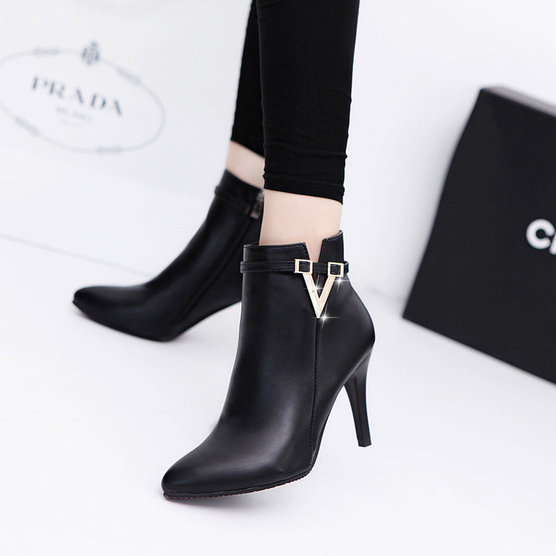 Boots Martin Style British — Talon Haut & Découpes V