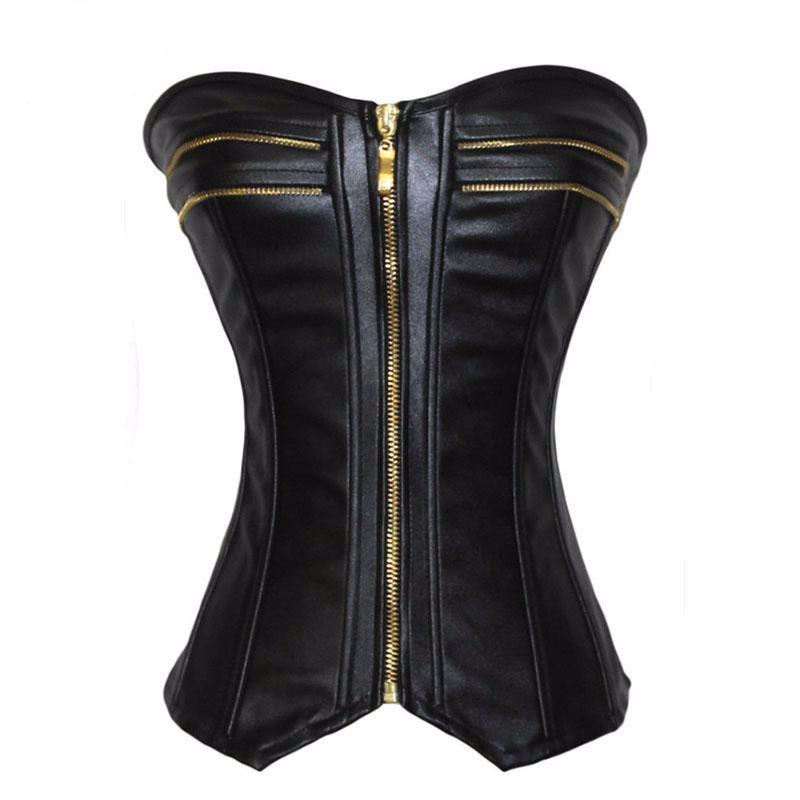 Corset Punk en Faux Cuir – Style Rock & Dark