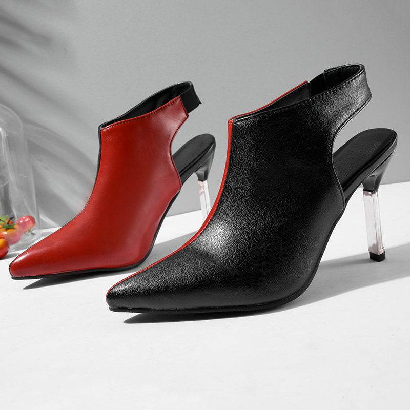 Sandales Stiletto Bicolores Bout Pointu — Style Clubwear