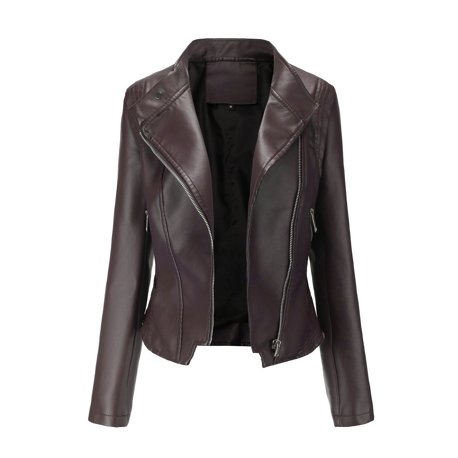 Manteau PU Cuir Slim-fit — Col Revers & Coupe Structurée