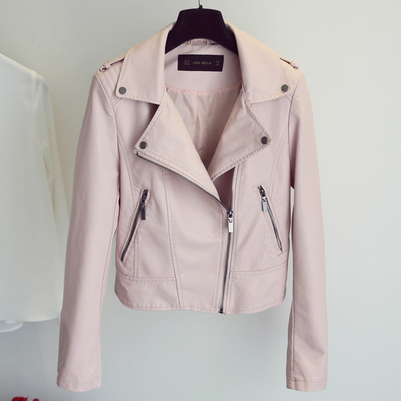 Veste Courte en Similicuir – Coupe Minimaliste & Style Affirmé