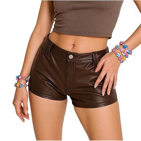Micro-Short en Faux Cuir – Coupe Sexy & Taille Haute