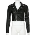 Veste Simili Cuir À Chaînes Bras – Style Rock & Dark Luxury