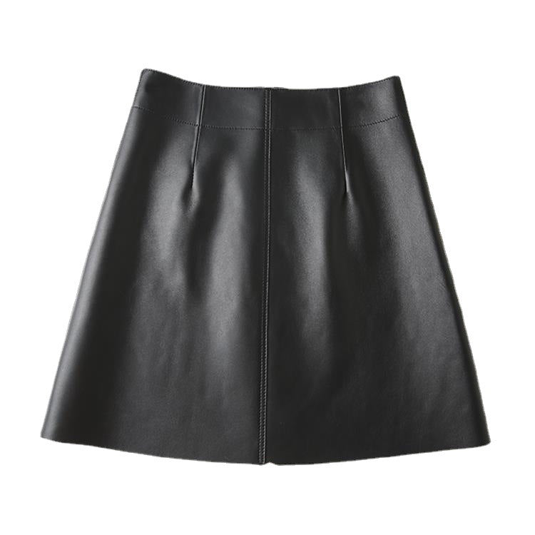 Jupe Moulante Taille Haute Effet Peau de Mouton