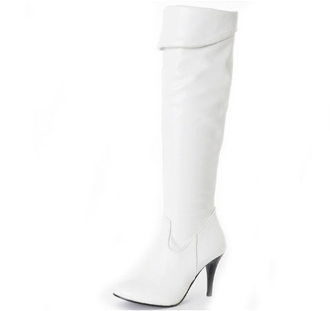 Cuissardes PU Stiletto — Zip Latéral & Talon Aiguille Haut