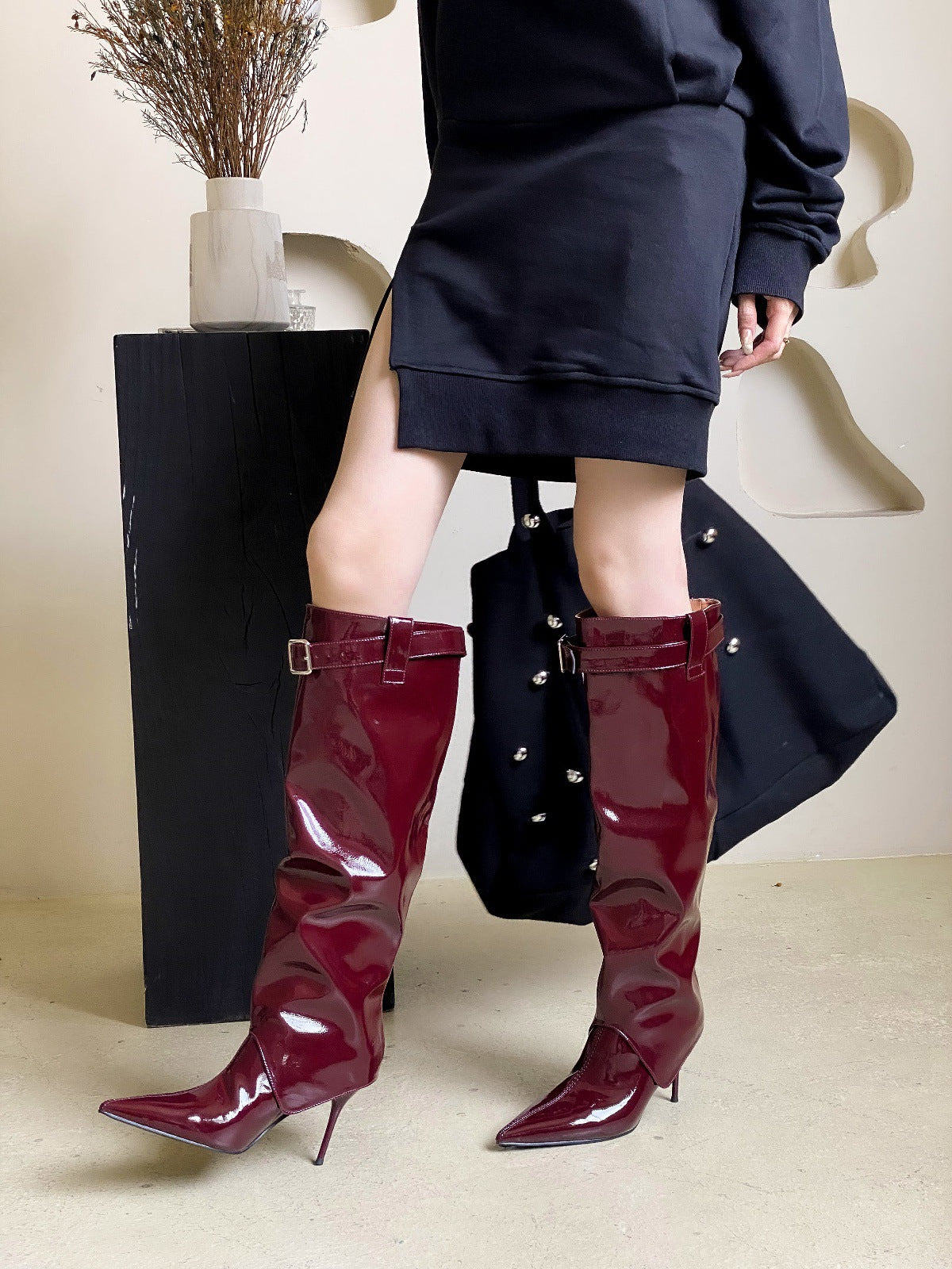 Escarpins Bout Pointu Verni — Style Américain