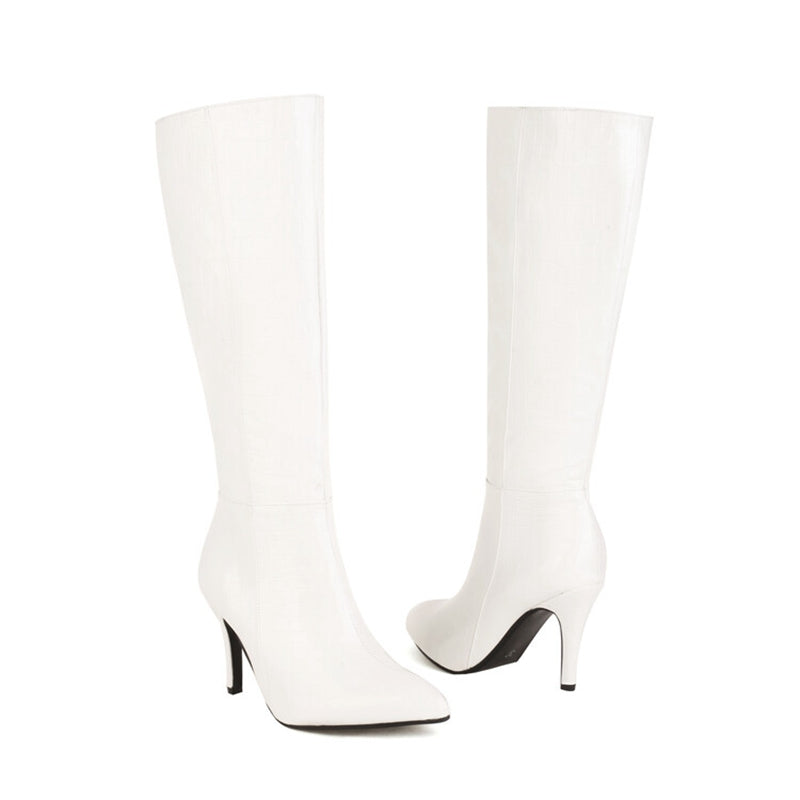 Bottes Martin Stiletto Plateforme Bout Rond — 6 Coloris