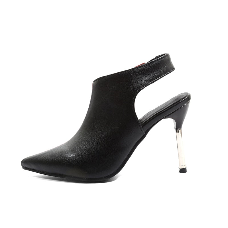 Sandales Stiletto Bicolores Bout Pointu — Style Clubwear