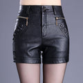 Short Rétro Taille Haute en Similicuir – Coupe Slim & Style Affirmé
