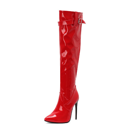 Cuissardes Stiletto Bout Pointu — Suede & Multiples Coloris