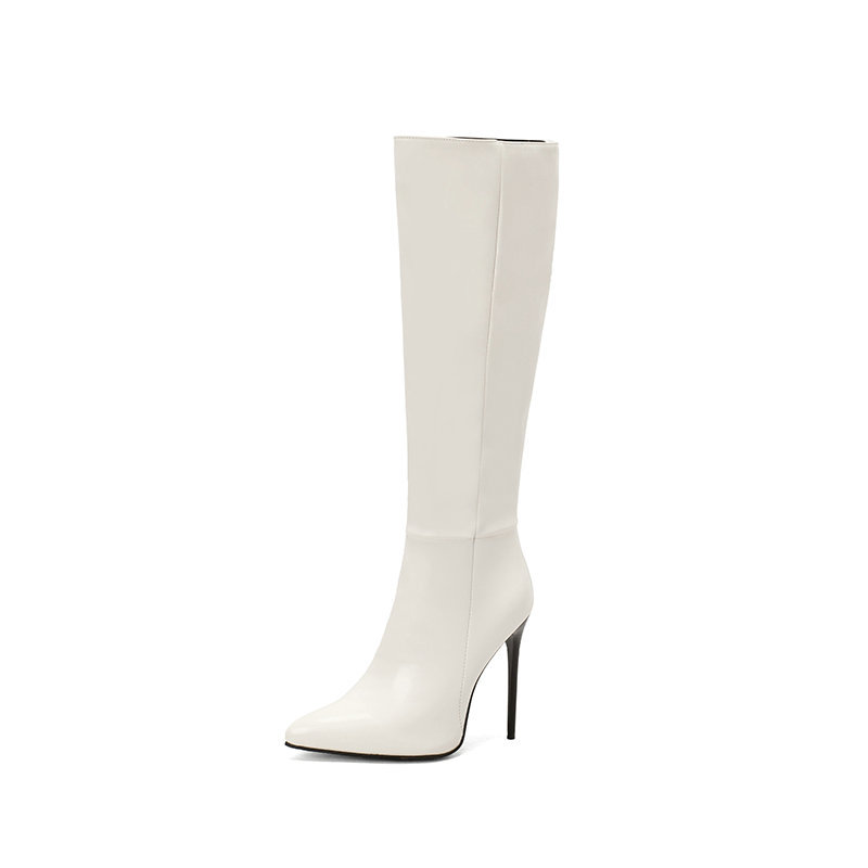 Bottes Mi-Mollet Stiletto Bout Pointu – Zip Latéral & Grandes Tailles 35-45