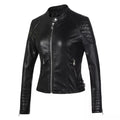 Veste Moto Simili Cuir PU – Style Biker Femme & Coupe Ajustée