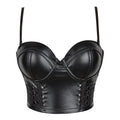 Corset Sling PU Cuir — Dos Croisé & Galbe Sculptant