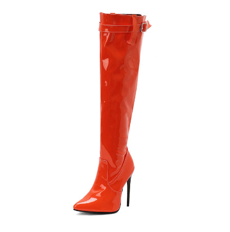 Cuissardes Stiletto Bout Pointu — Suede & Multiples Coloris