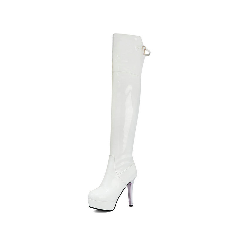 Bottes Over-Knee Élastiques à Plateforme Imperméable