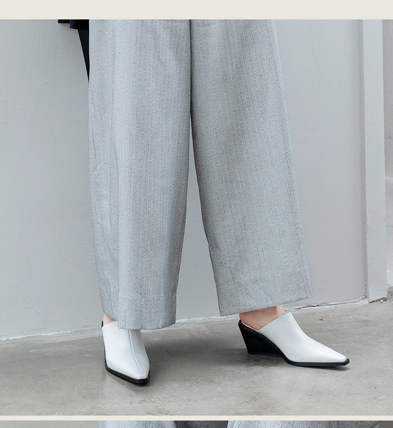 Mules à Talon Compensé Bout Fermé — Confort & Style