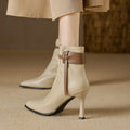 Bottines Stiletto Bout Pointu — Style Martin Minimaliste