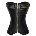 Corset Gainant PU Cuir Zipper — Maintien & Silhouette