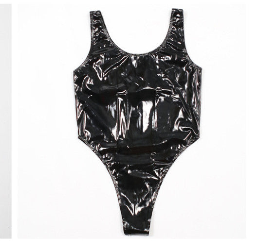 Bodysuit Gilet Latex Ammonia Miroir — Blanc / Rouge / Bleu / Noir