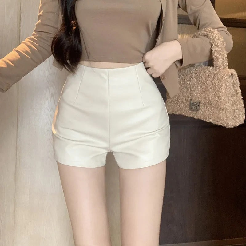 Short Taille Haute Similicuir – Coupe Slim & Style Casual Chic