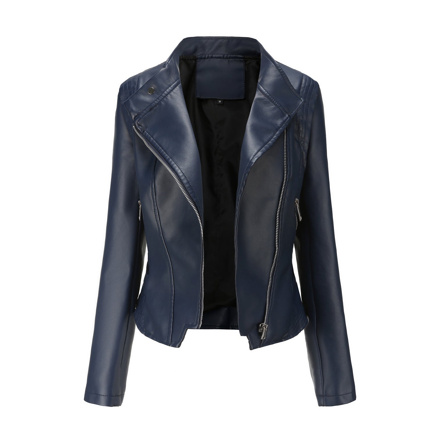 Manteau PU Cuir Slim-fit — Col Revers & Coupe Structurée