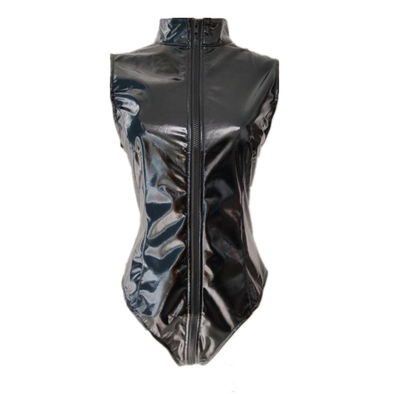 Combinaison PVC Miroir – Triangle Zip & Coupe Moulante
